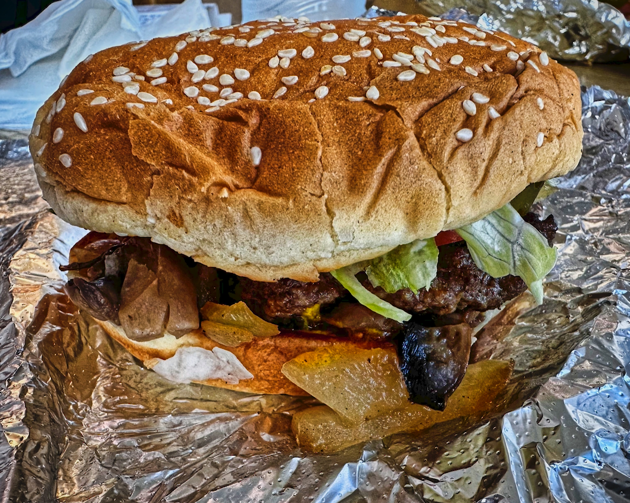 Five guys deals in a burger